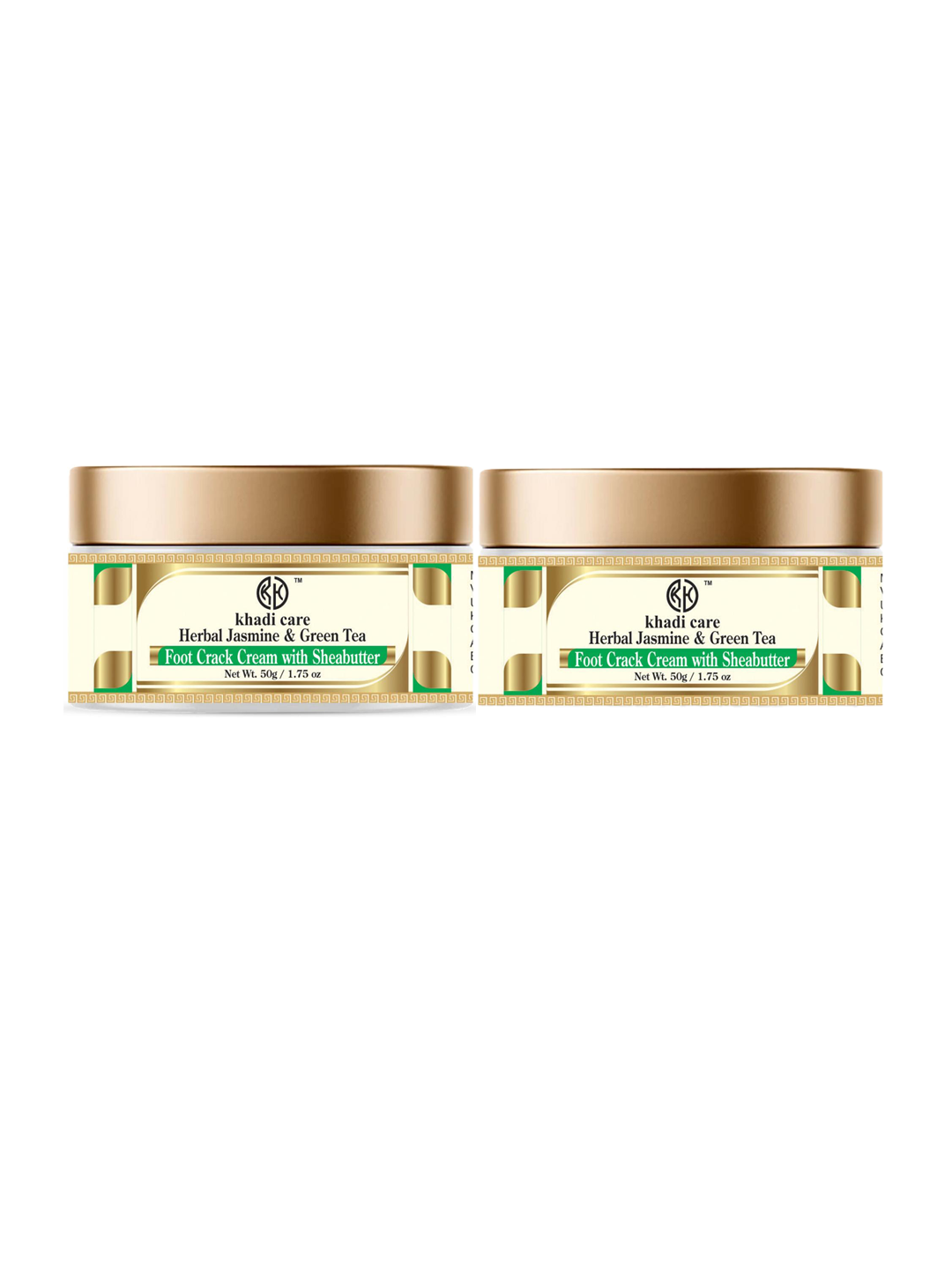 Khadi Care Herbal Jasmine & Green Tea Foot Crack Cream With Sheabutter (50g Each) Pack of 2