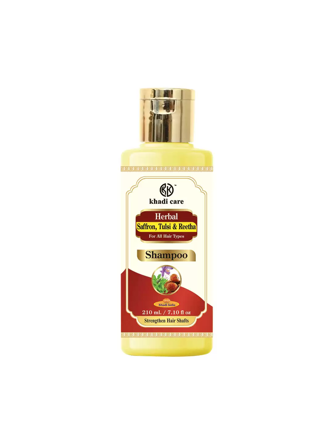 Khadi Care Herbal Saffron, Tulsi & Reetha Shampoo - 210ml