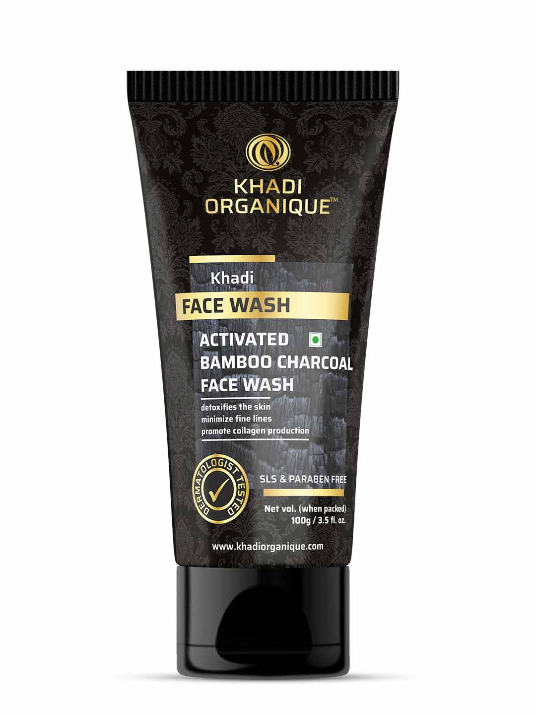 Khadi Organique Activated Charcoal face wash - 100 Gm