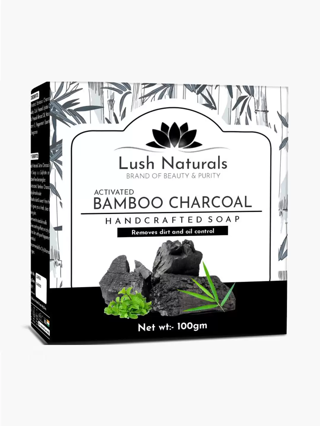 Lush Naturals Activated Bamboo Charcoal & Peppermint Soap