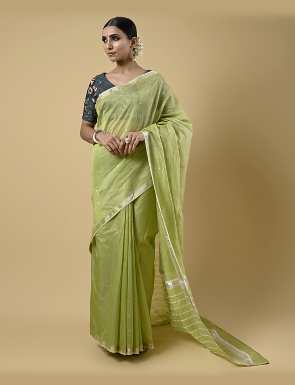 Light Green Kota Silk Saree
