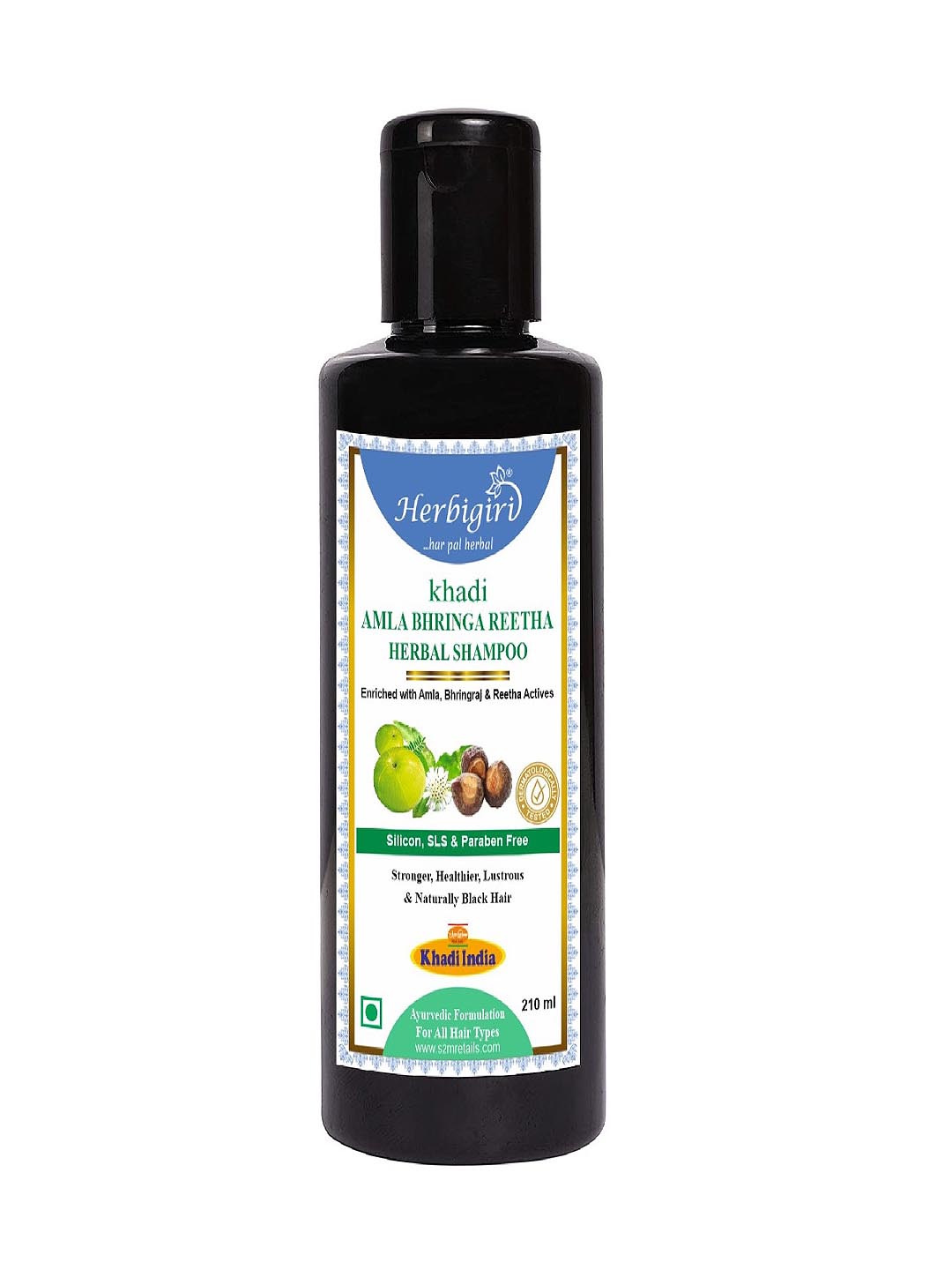Herbigiri Amla Bhringraj Reetha SLS FREE Shampoo 210 ml
