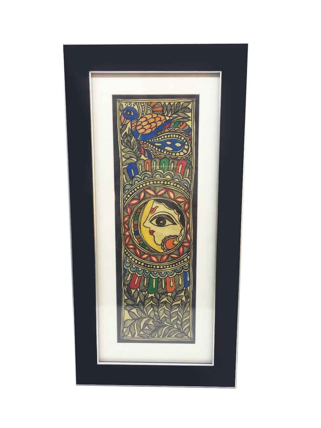 Madhubani Handmade Fiberglass Framing - Chandrama (Moon)