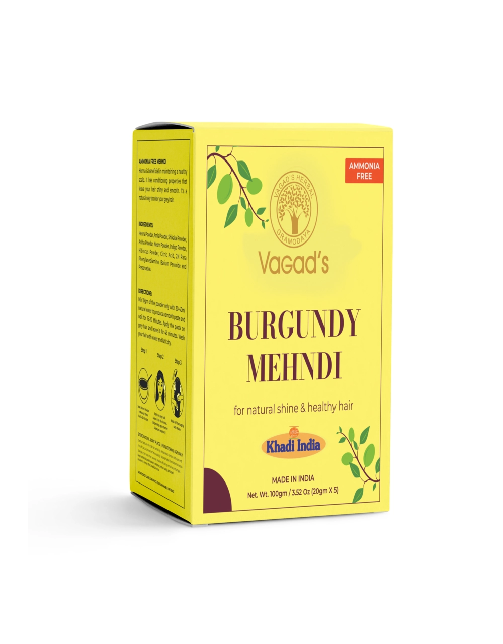 VAGAD'S Herbal Burgundy Mehndi