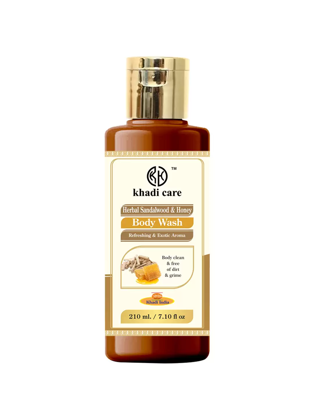 Khadi Care Herbal Sandalwood & Honey Body Wash - 210ml