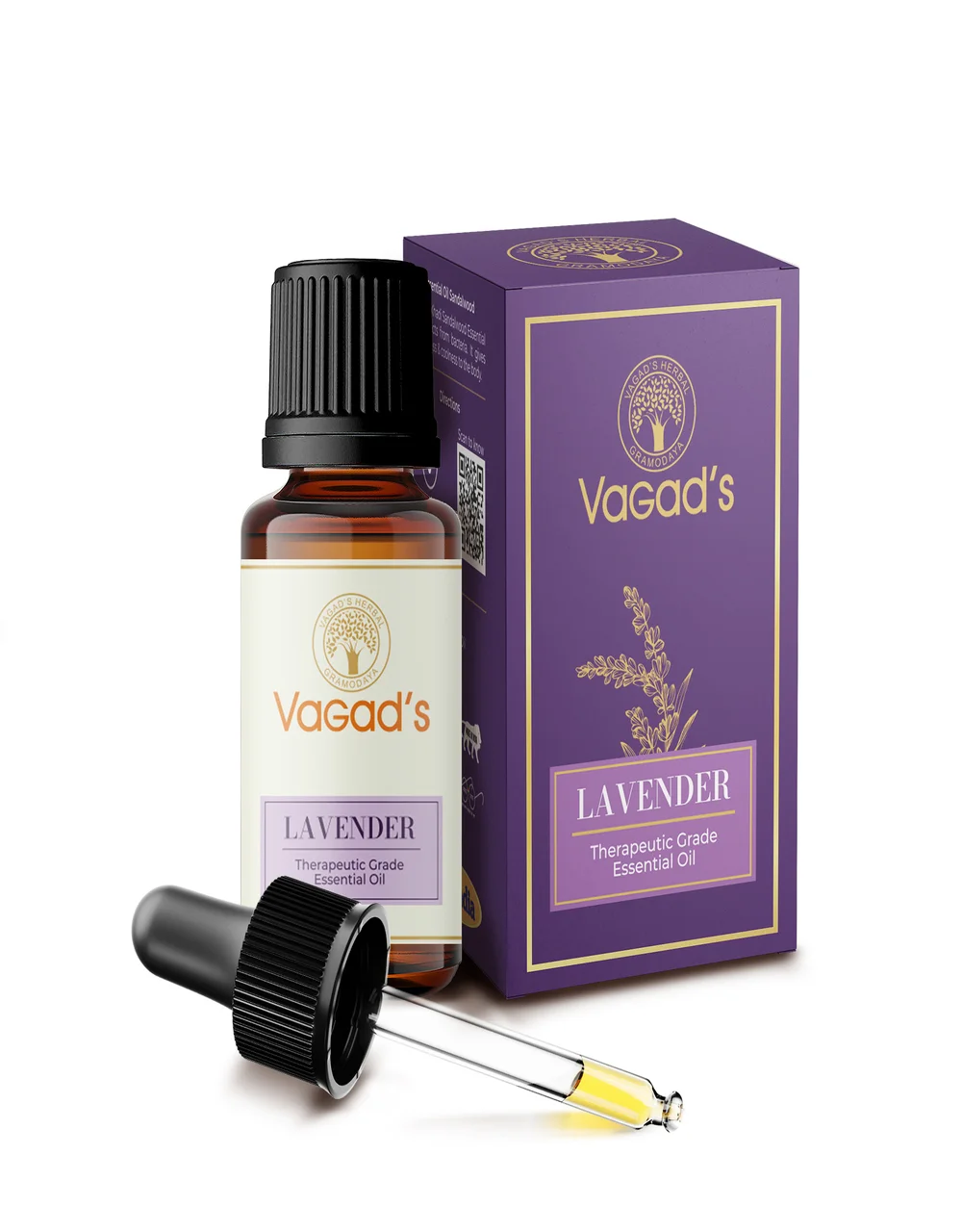 VAGAD'S Herbal Lavender Essential Oil for Home Fragrance & Wellness 15ml