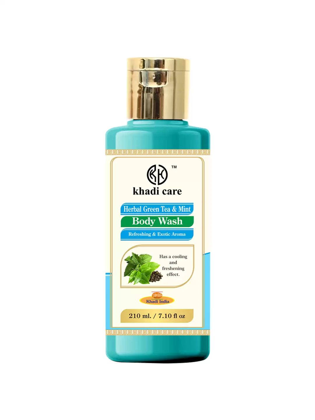 Khadi Care Herbal Green Tea & Mint Body Wash - 210ml