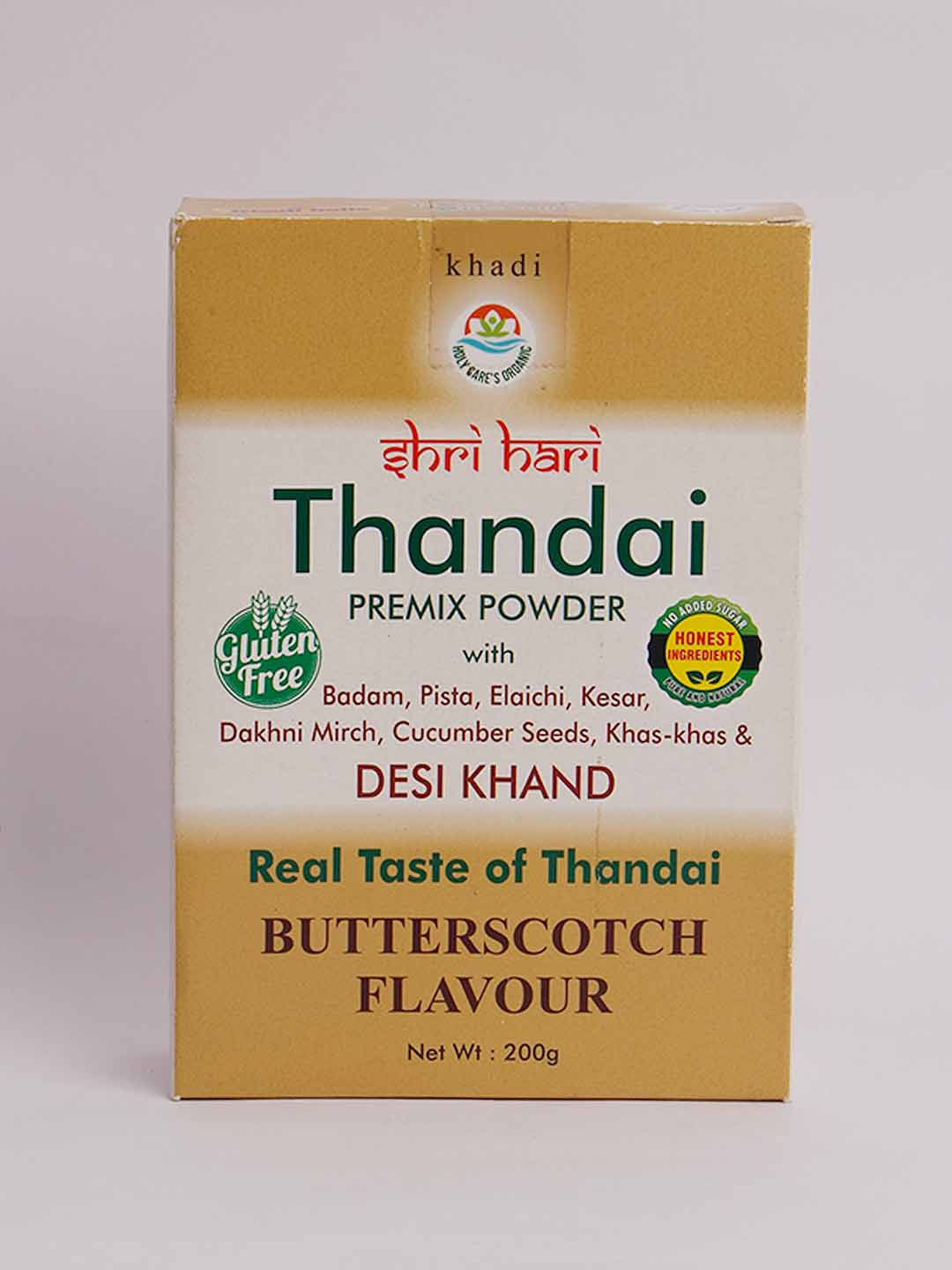 Holy care's organic Thandai premix powder Butterscotch flavor - 200 Gm