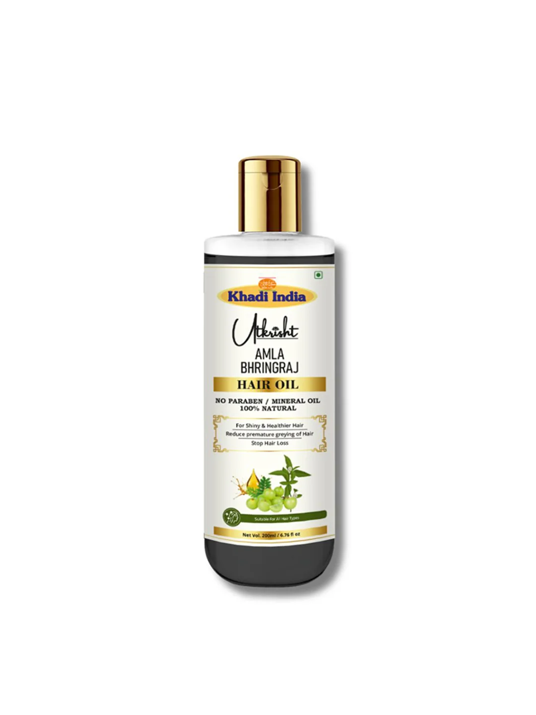 Utkrisht Khadi Amla & Bhringraj Hair Oil for Hair Growth & Hair Fall - 200ML