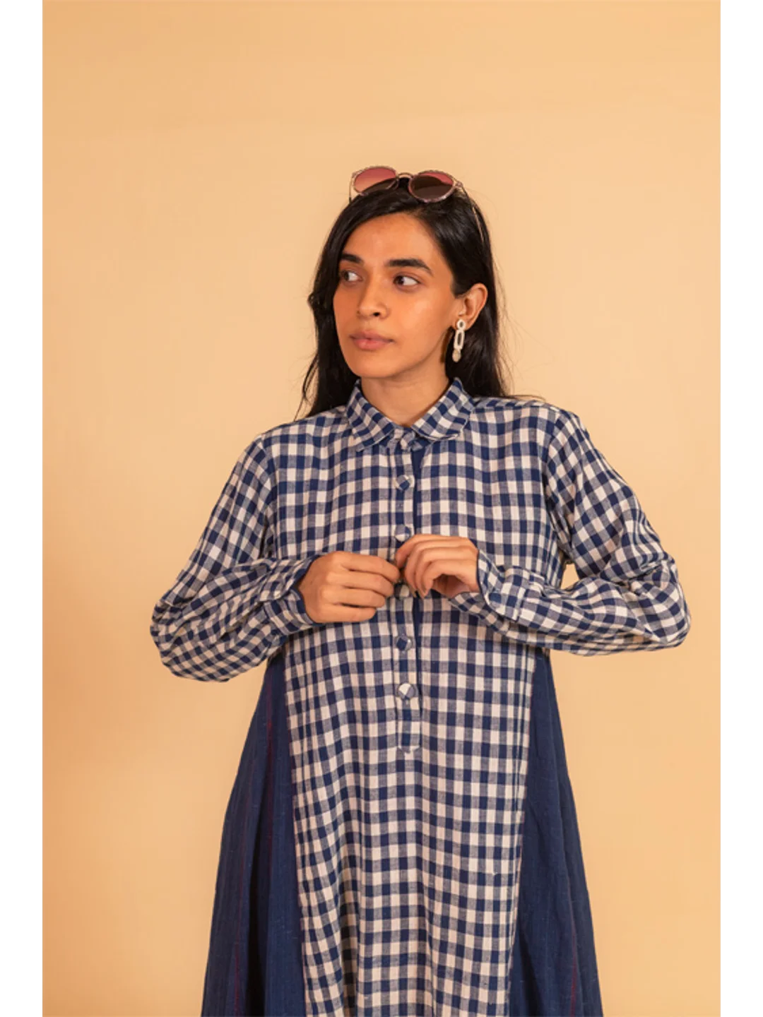 SIDE KALI LONG SHIRT DRESS