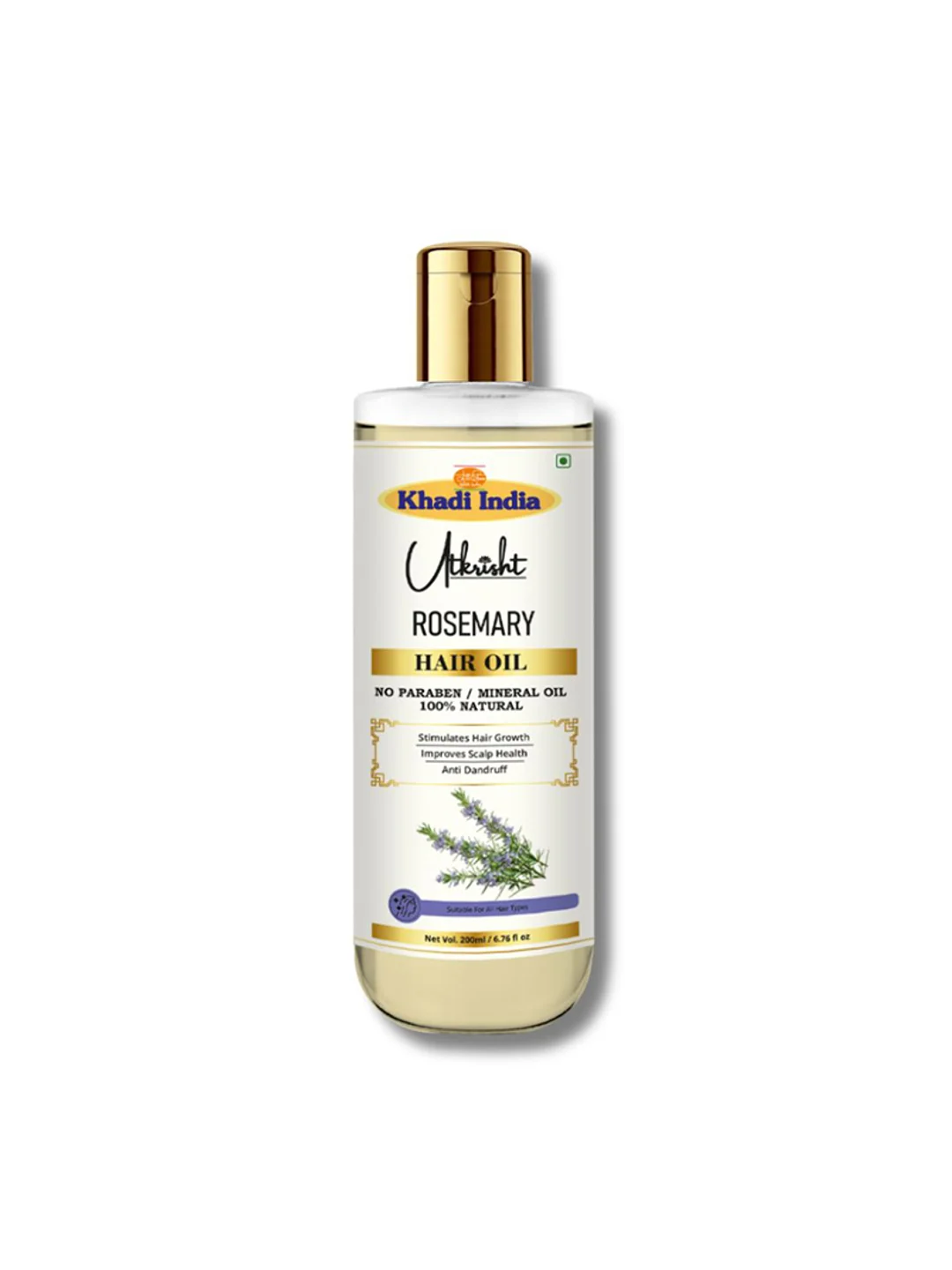 Utkrisht Khadi Rosemary Hair Oil for Hair Growth, Dandruff & Itchy Scalp - 200ML