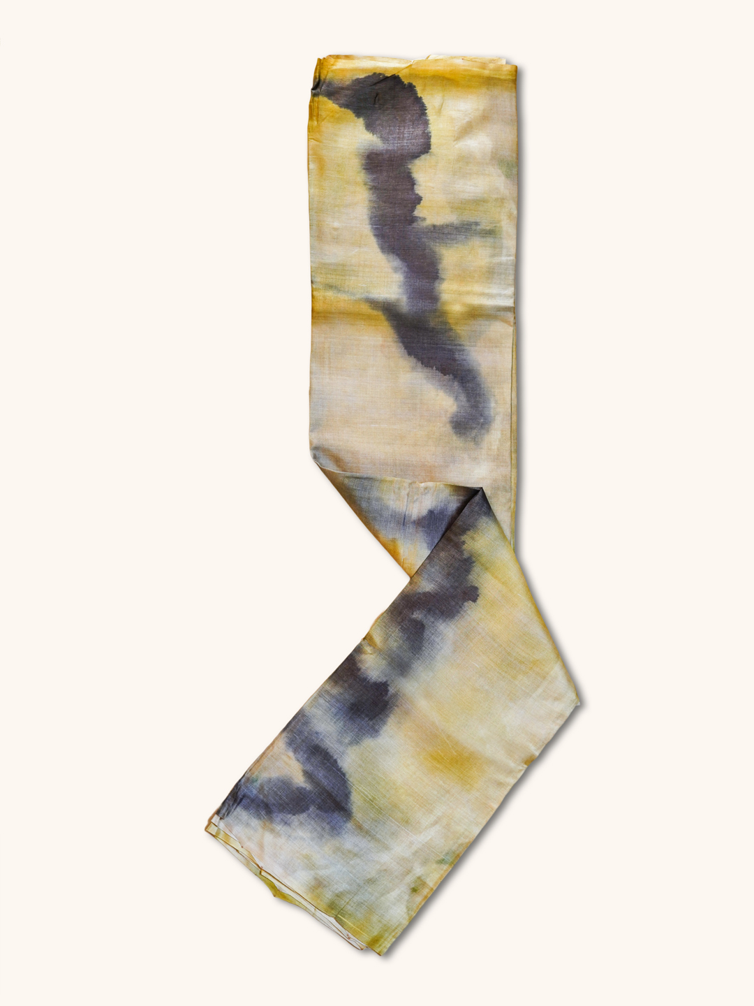 The Gold Weave Digital Saree- Peach&Black