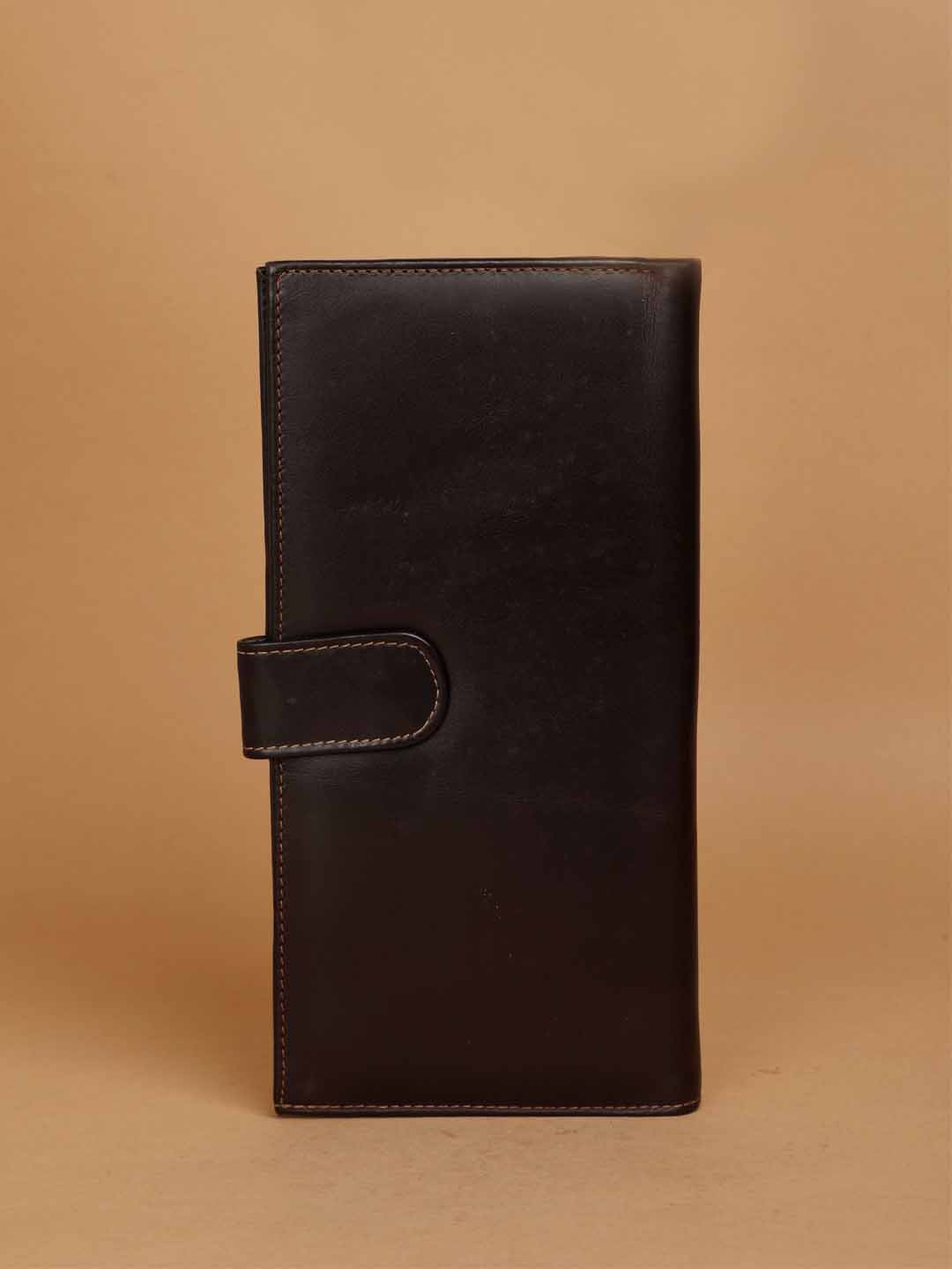 Leather Passport Case Brown -  24 cm X 12 cm X 1 cm