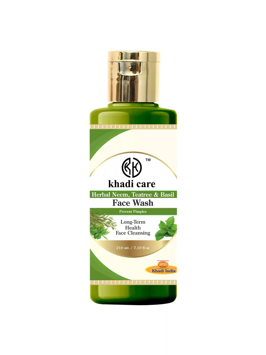 Khadi Care Herbal Neem, Teatree & Basil Face Wash - 210ml