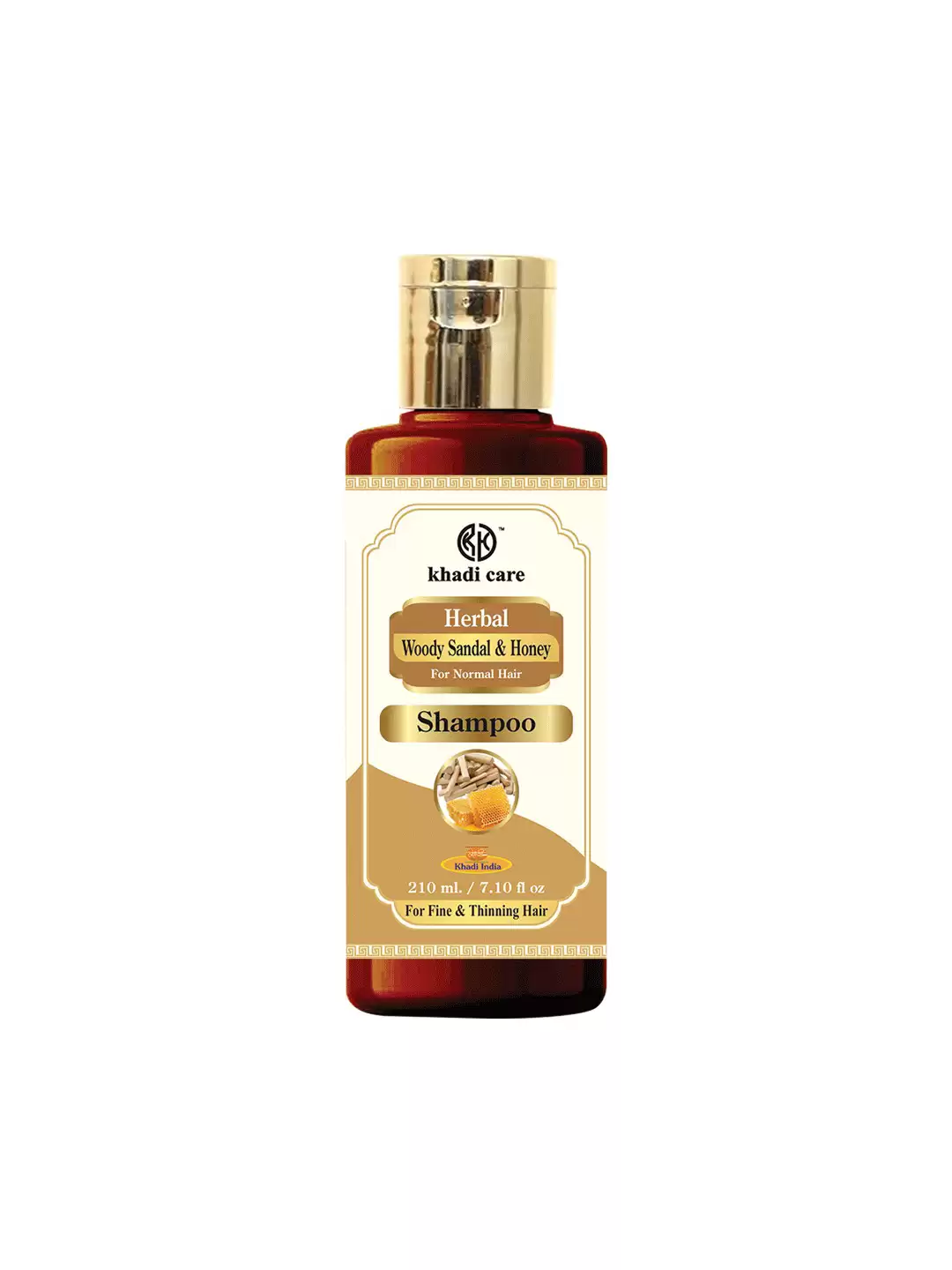 Khadi Care Herbal Woody Sandal & Honey Shampoo - 210ml
