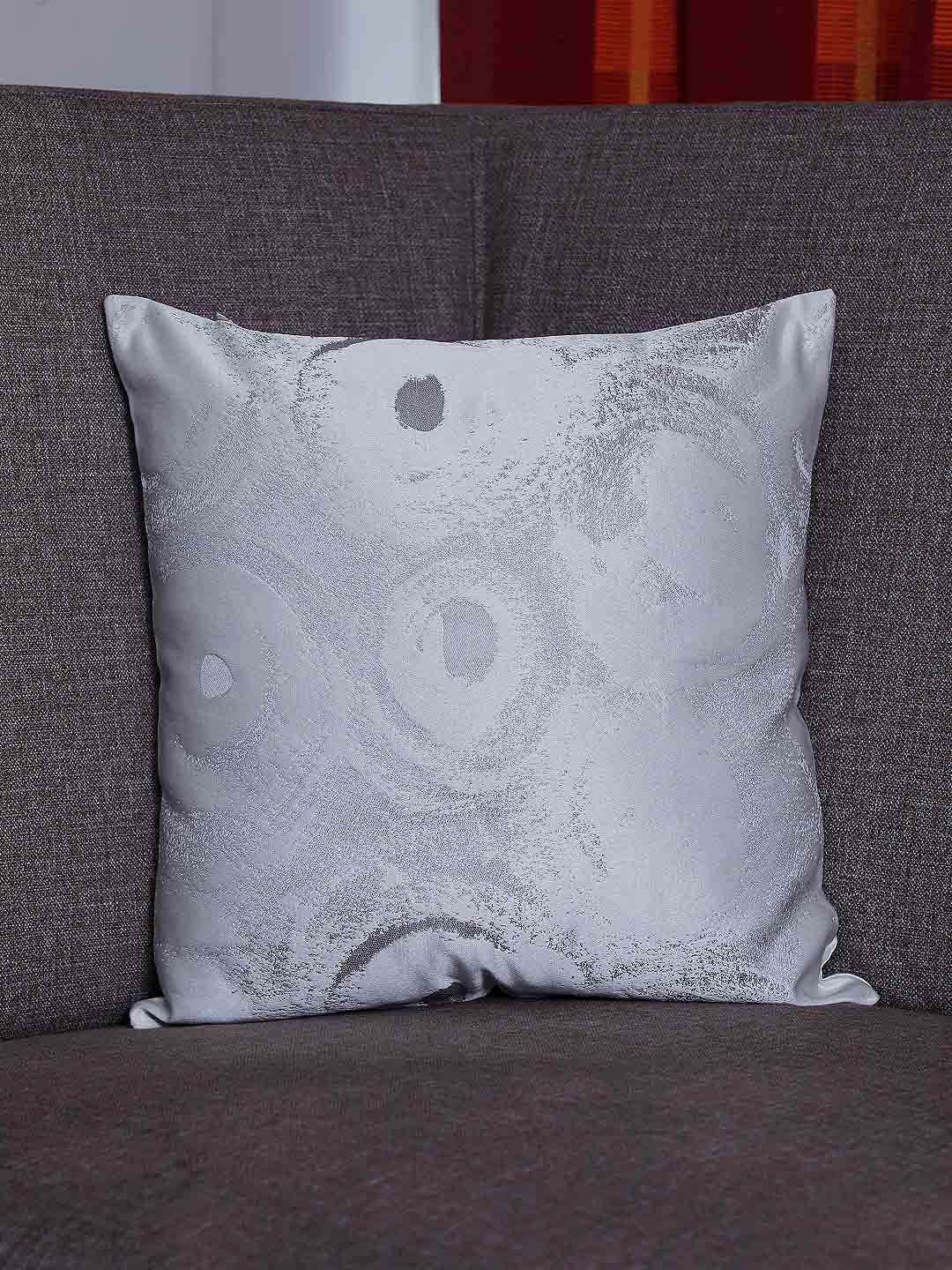 Jacquard Textured Cushion Cover - Silver