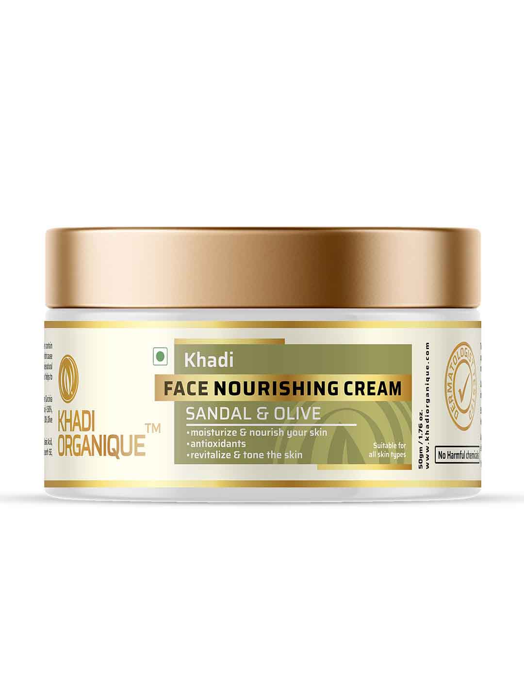 Khadi Organique Sandal & Olive Face nourishing cream - 50 Gm