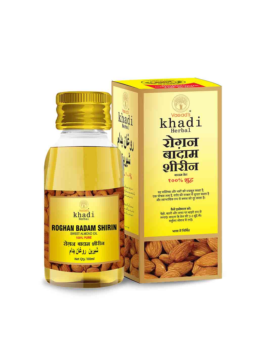 Vagad's Khadi Rogan Badam Oil - 100Ml
