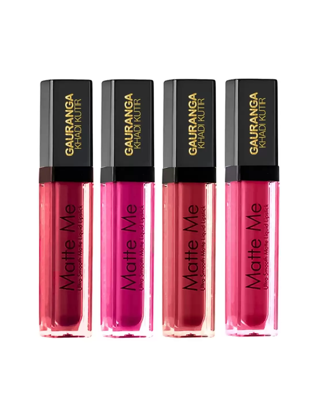 Gauranga Khadi Matt Liquid Lipstick-Set of 4 Shade-17,19,6,8