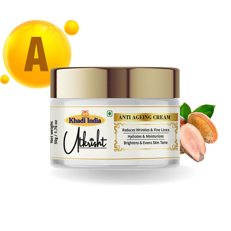 Utkrisht Khadi Ageless Glow Anti-Aging Cream Revitalize Skin, Reduce Wrinkles & Fine Lines- 50GM