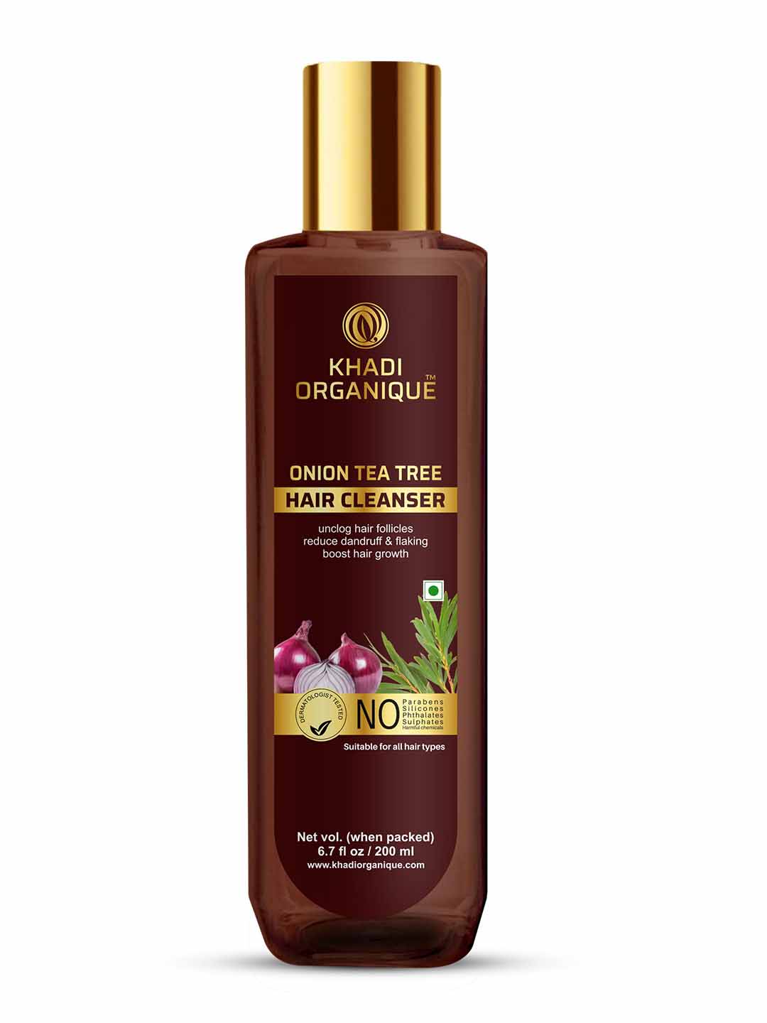 Khadi Organique Onion Tea Tree Hair Cleanser - 200 Ml