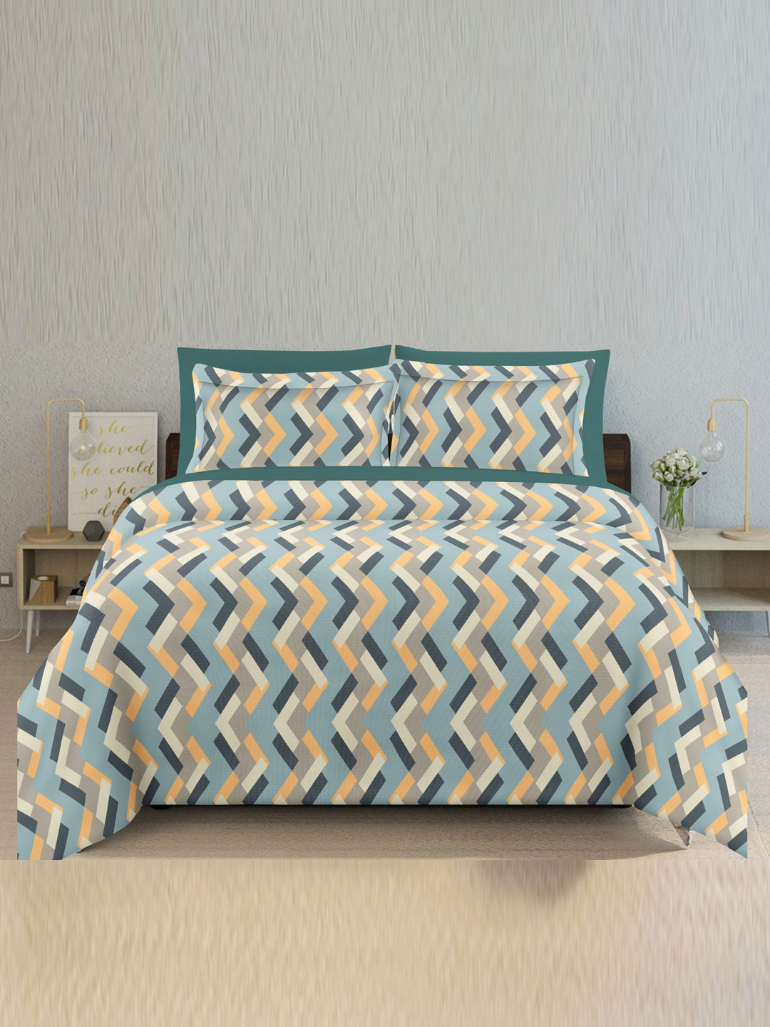 100% Cotton Bedsheet Sateen weave-Grey-90x100