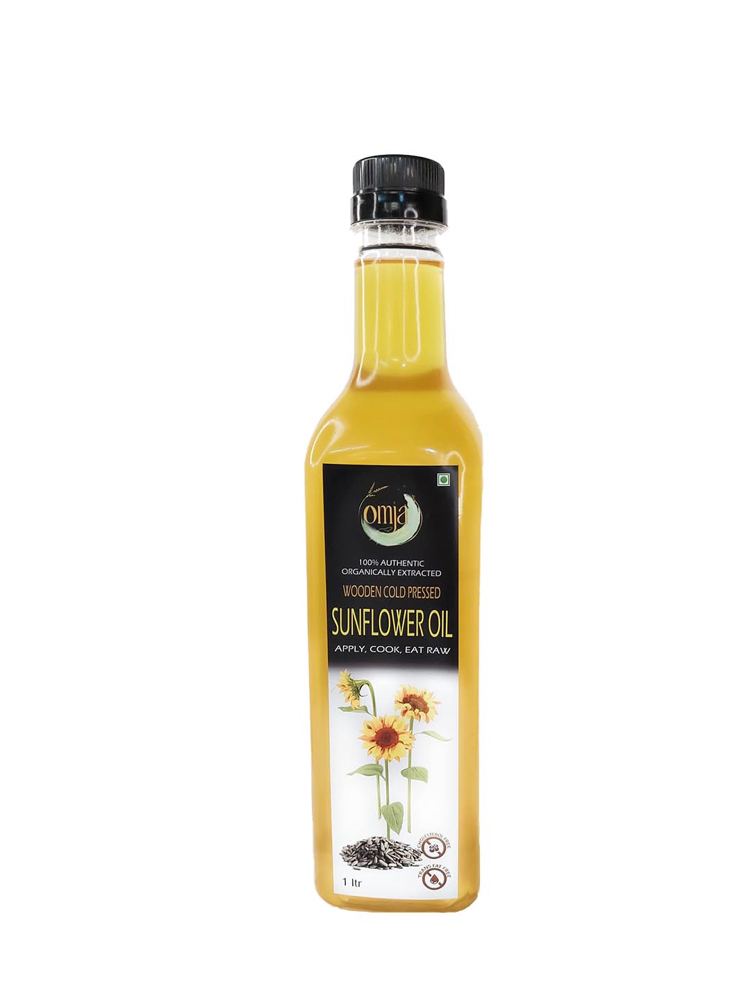 Khadi Wooden Cold Pressed Sunflower Oil by Omja-1 Ltr (910gm)