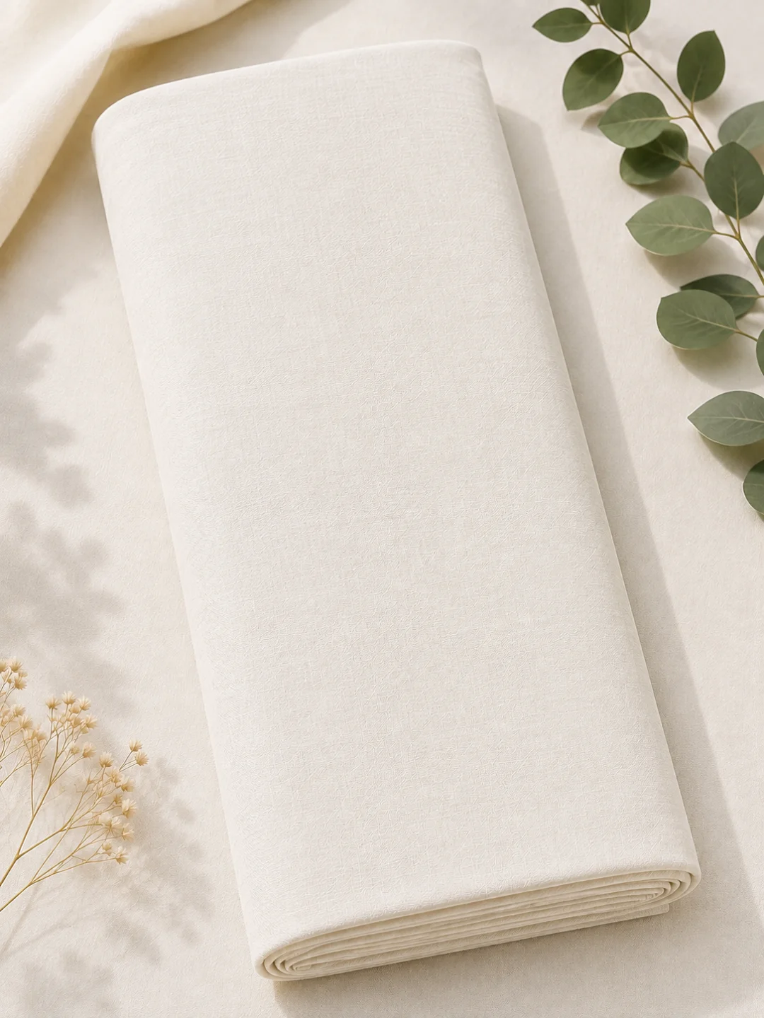 Cotton Fabric Off White (Width - 44 inch)