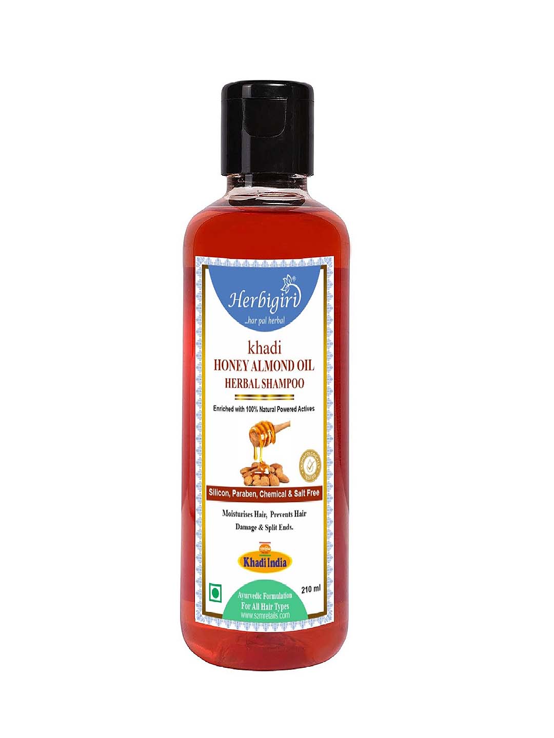 Herbigiri Honey Almond Herbal  Shampoo 210 ml