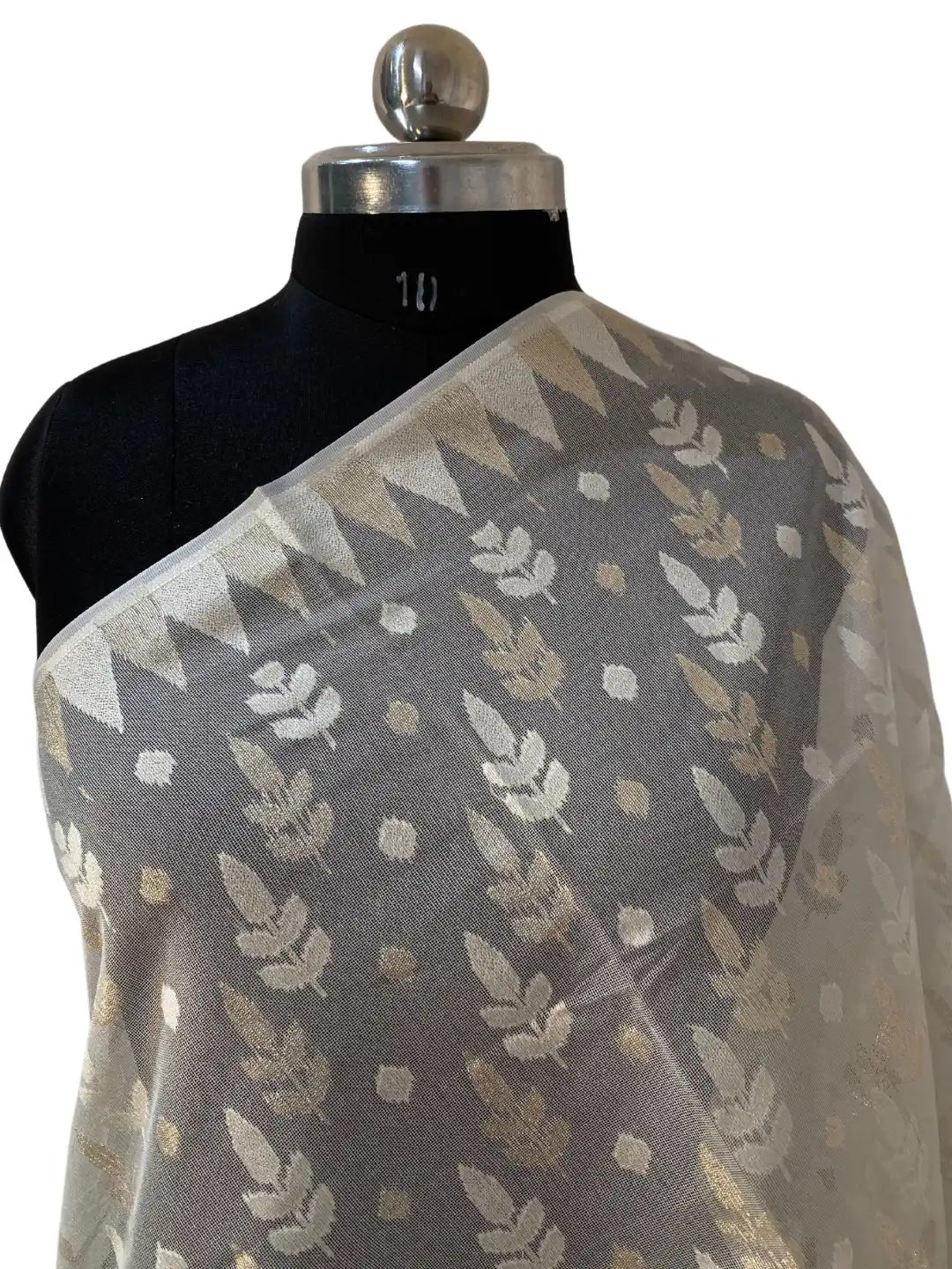 POLY CHANDERI GOLD BROCADE DUPATTA-2.45M