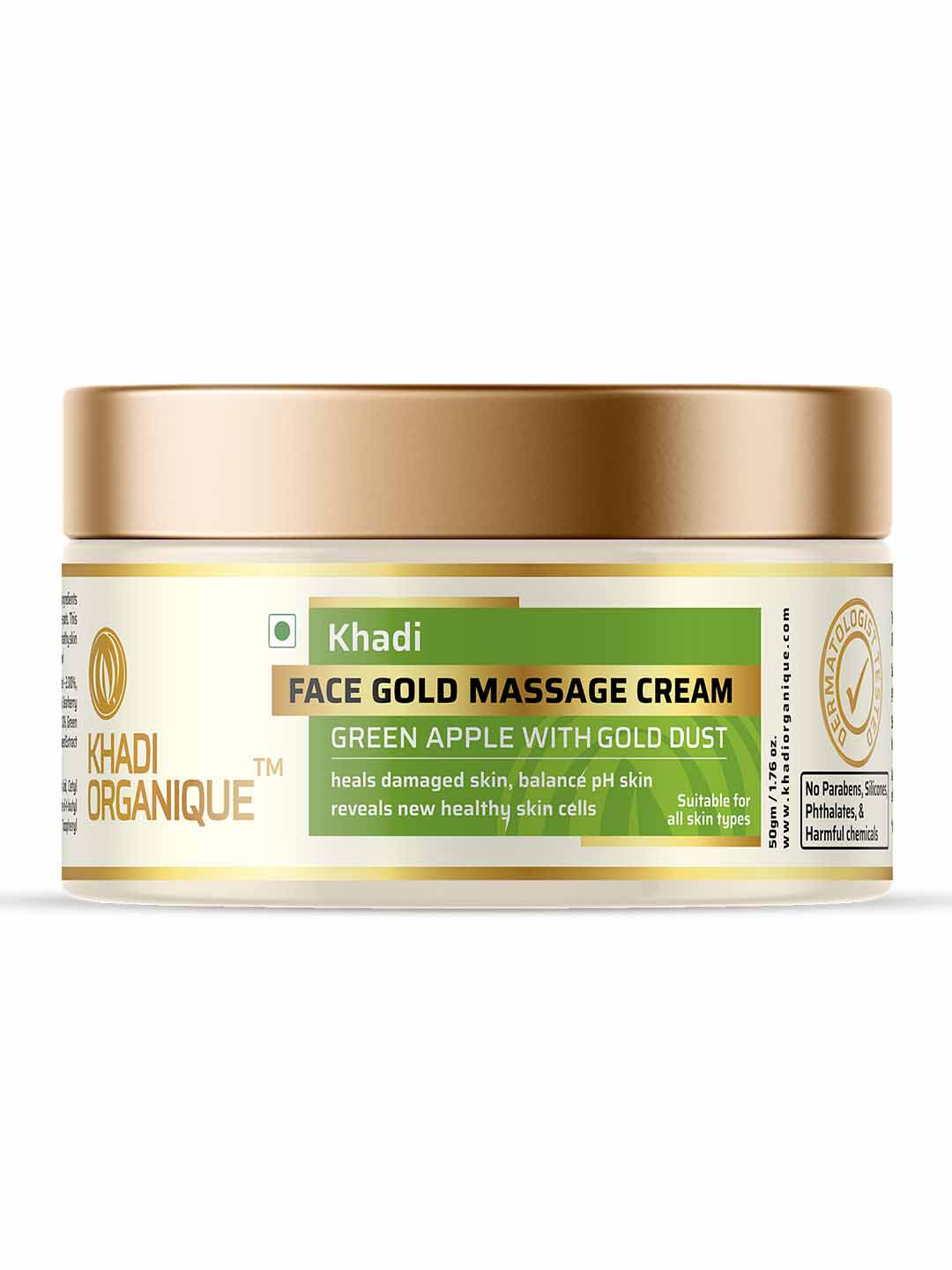Khadi Organique Face gold massage cream - 50 Gm