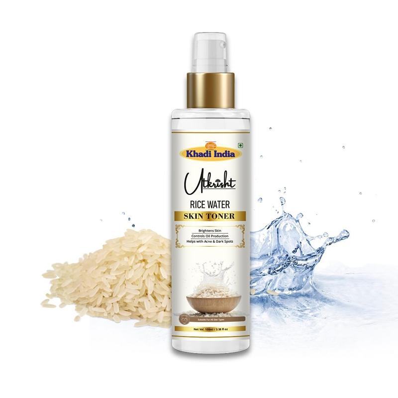 Utkrisht Khadi Pure Rice Water Skin and Face Toner For Oily Acne Prone Dry Combination Skin - 100ML