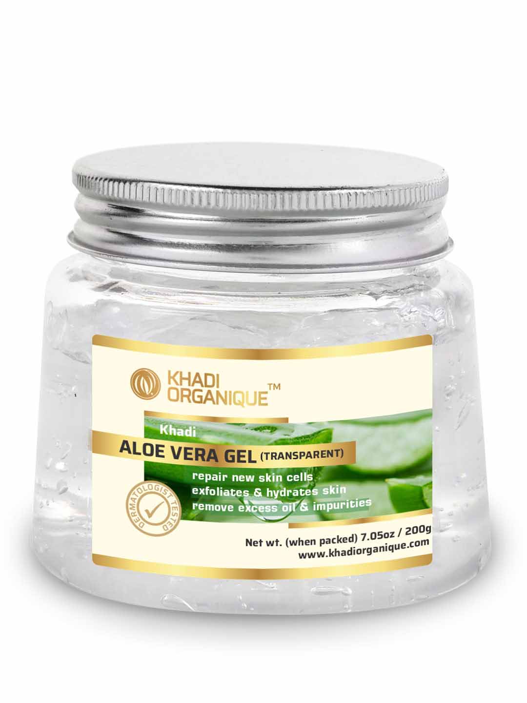 Khadi Organique Aloe vera gel (transparent ) - 200 Gm