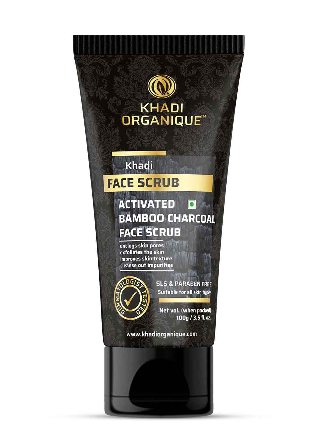 Khadi Organique Activated charcoal Face scrub - 100 Gm