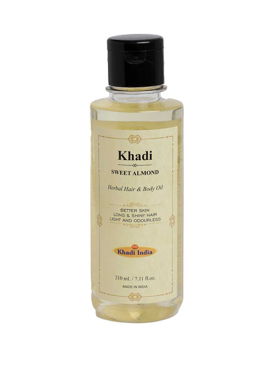 Khadi Inda AVS Balaji Sweet Almond Herbal Hair and Body Oil - 210 ml