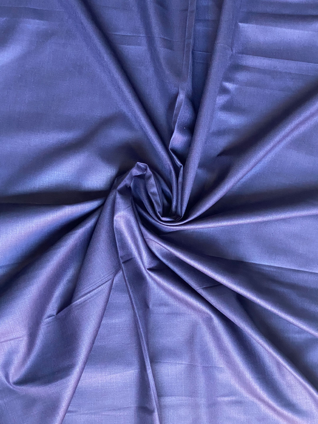 Cotton Silk Linen Fabric - Navy Blue (Width-44inch)