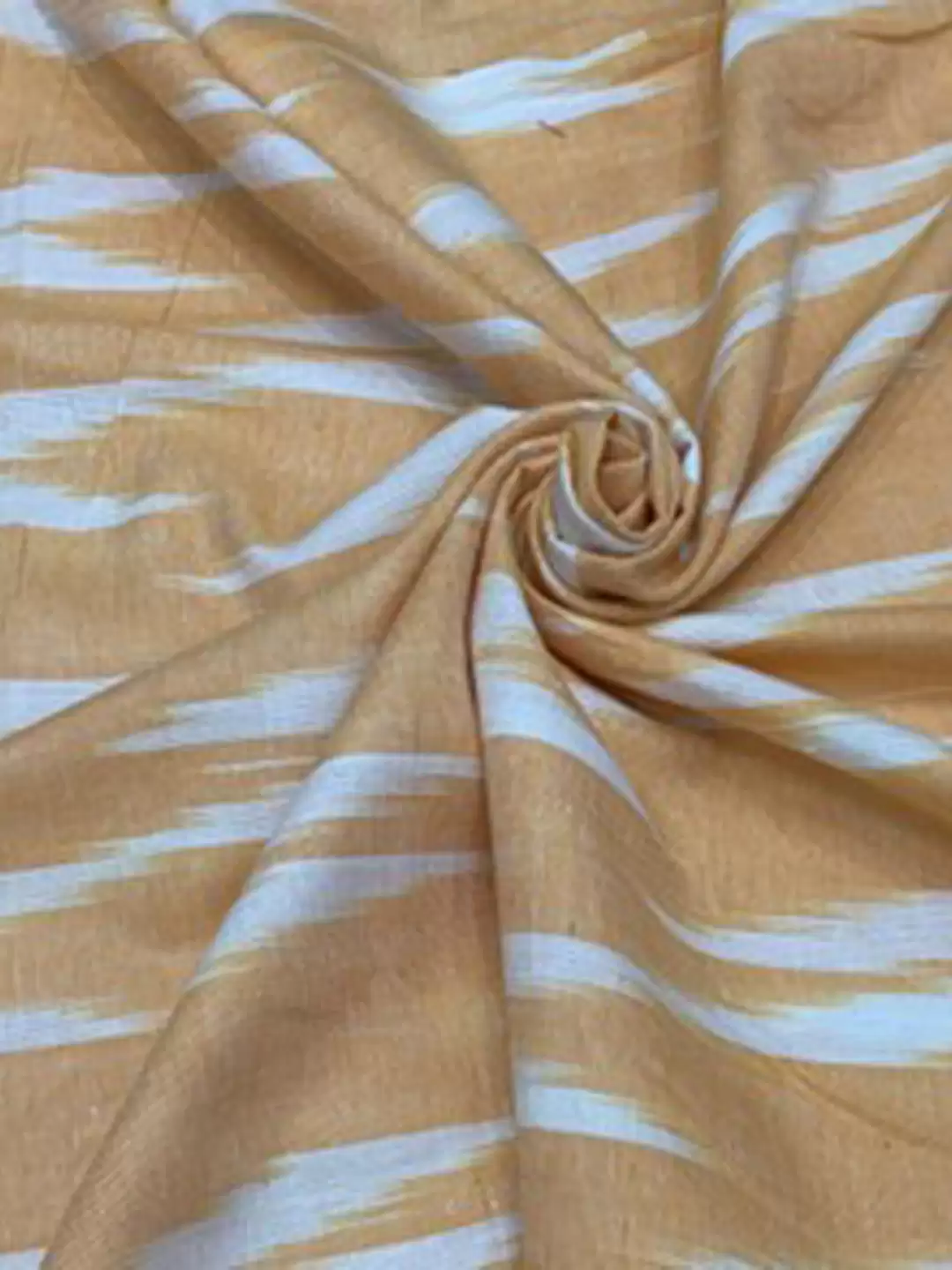 LIGHT ORANGE WITH WHITE LINE IKAT FABRIC-44 Inch(146)