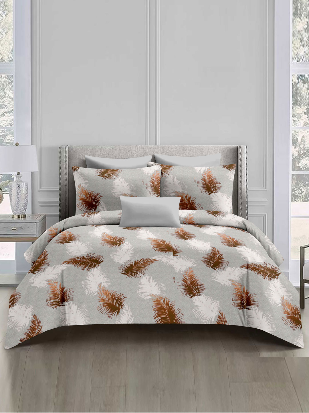 100% Cotton Bedsheet Sateen weave-Brown-100x108