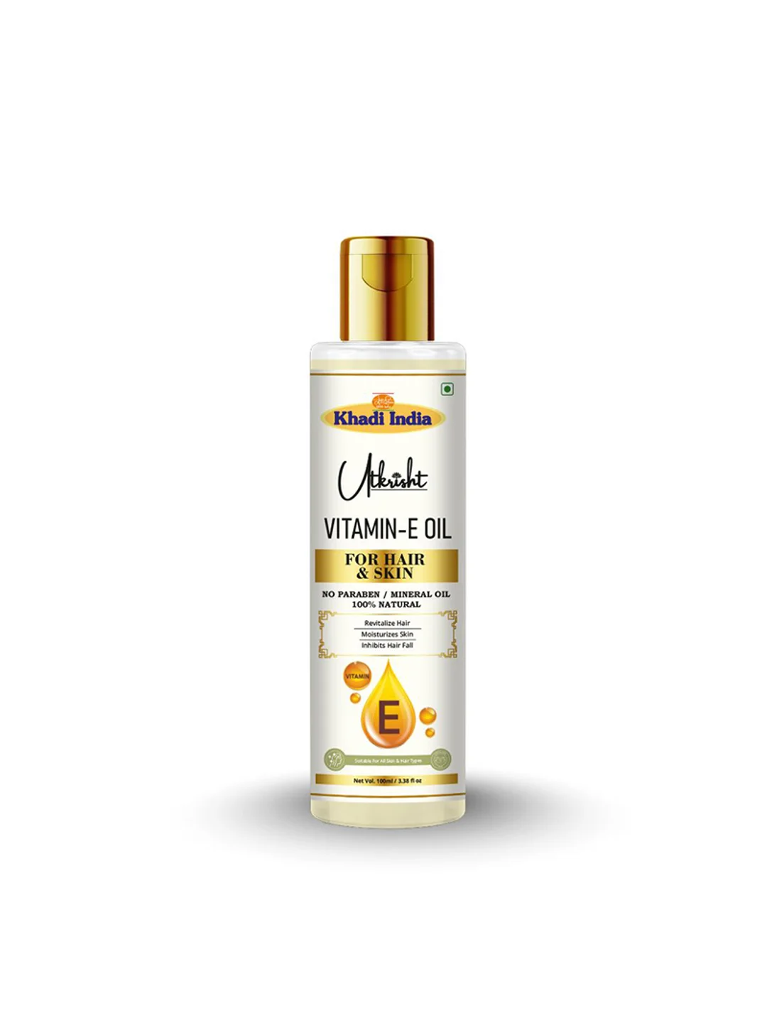 Utkrisht Khadi Pure Vitamin E Oil For Skin, Hair and Nails- 100ML