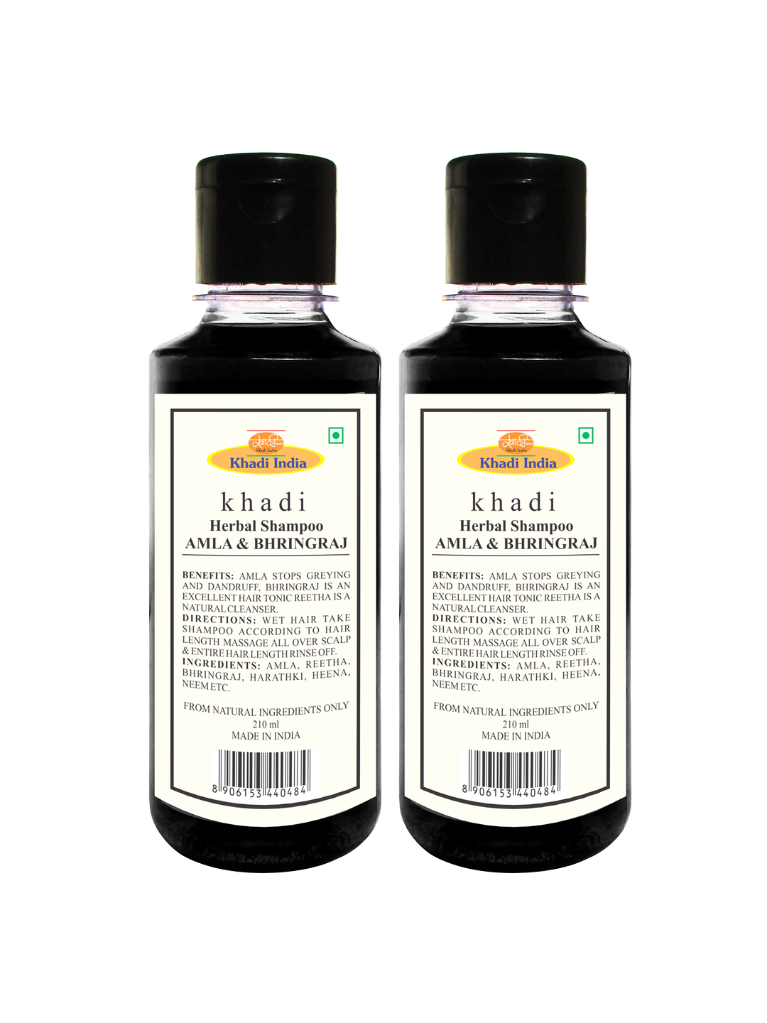 Khadi Amla & Bhringraj Shampoo (210ml Each) Pack of 2