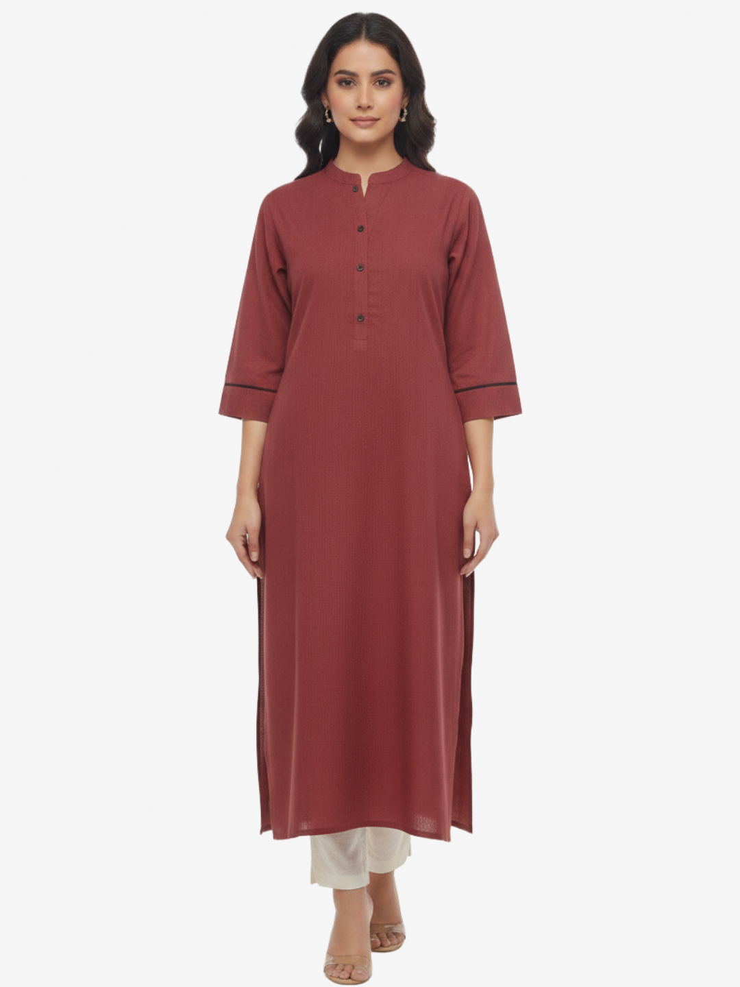 Khadi Cotton Straight Kurta – Elegant Everyday Comfort