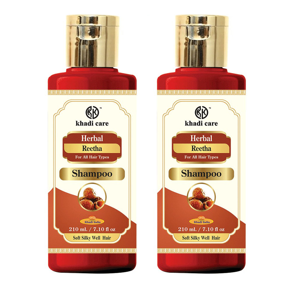Khadi Care Herbal Reetha Shampoo (210ml Each) Pack of 2