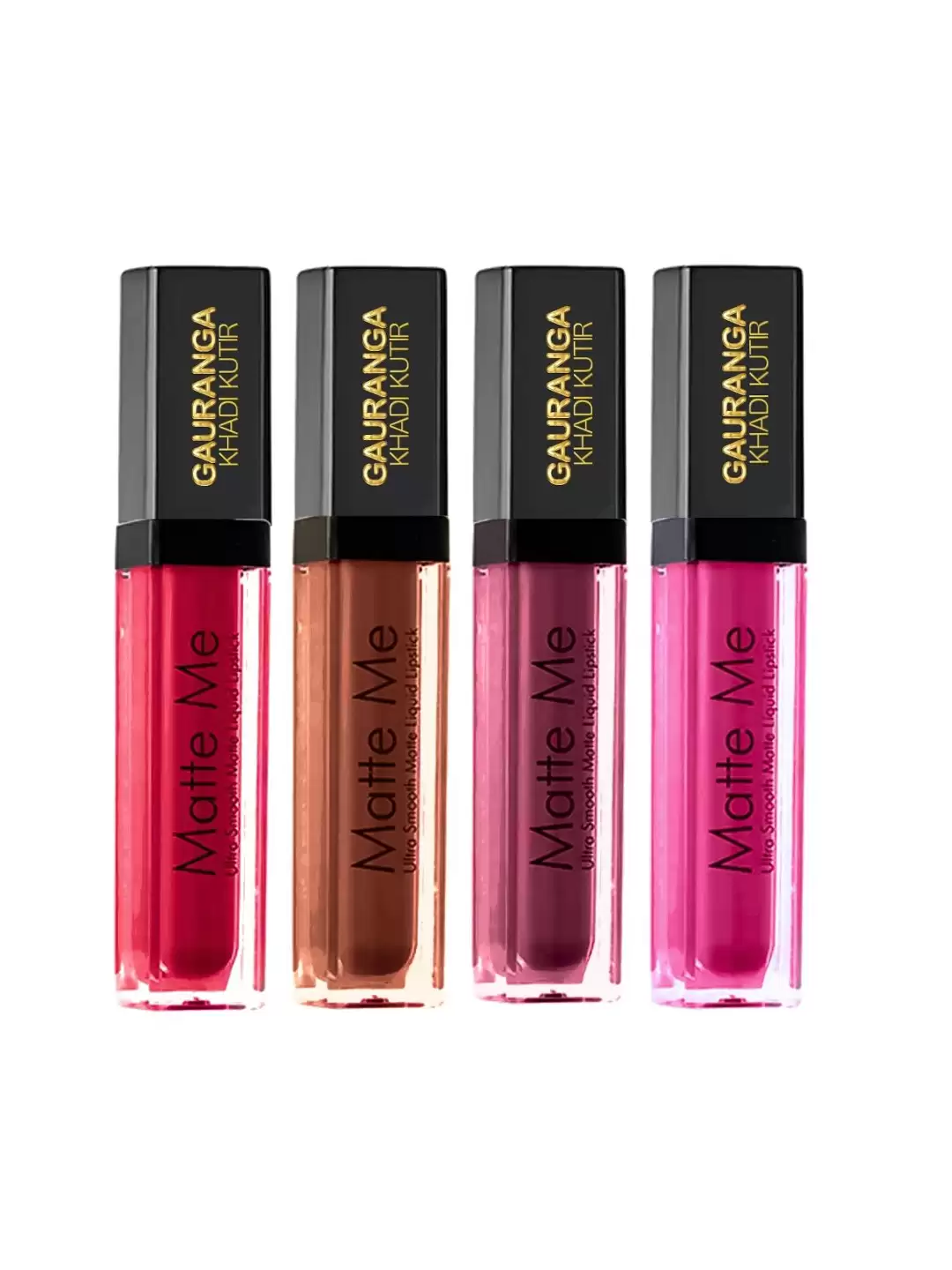 Gauranga Khadi Matt Liquid Lipstick-Set of 4 Shade-15,24,14,9