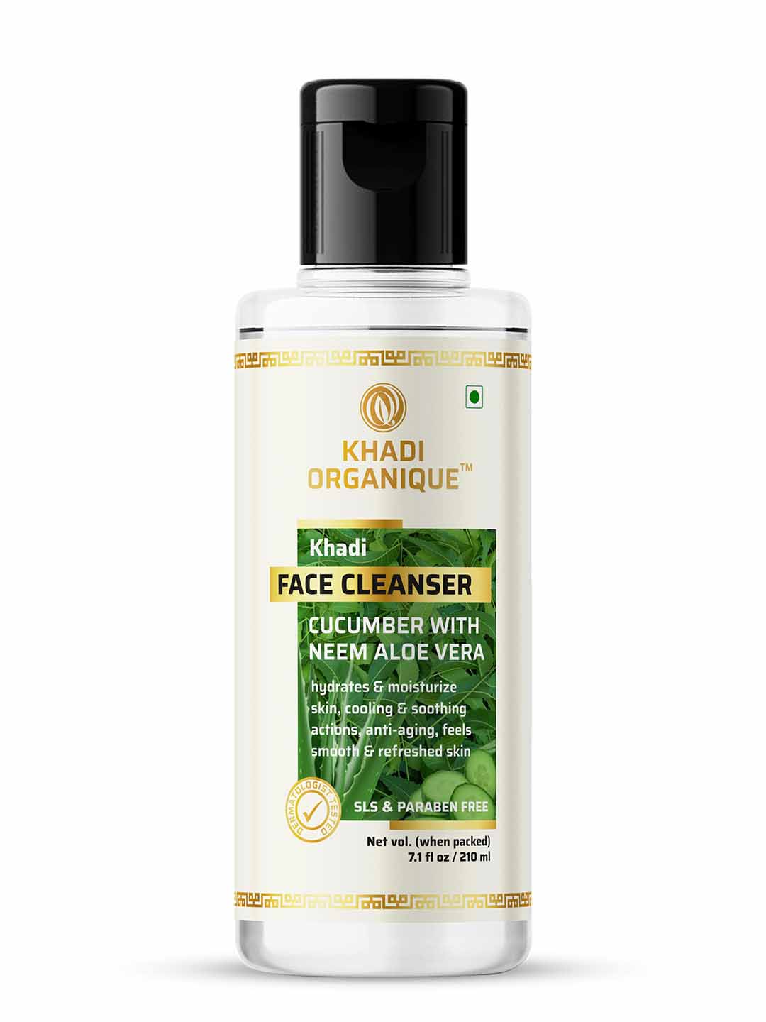 Khadi Organique Cucumber with Neem Aloe vera face cleanser - 210 Ml