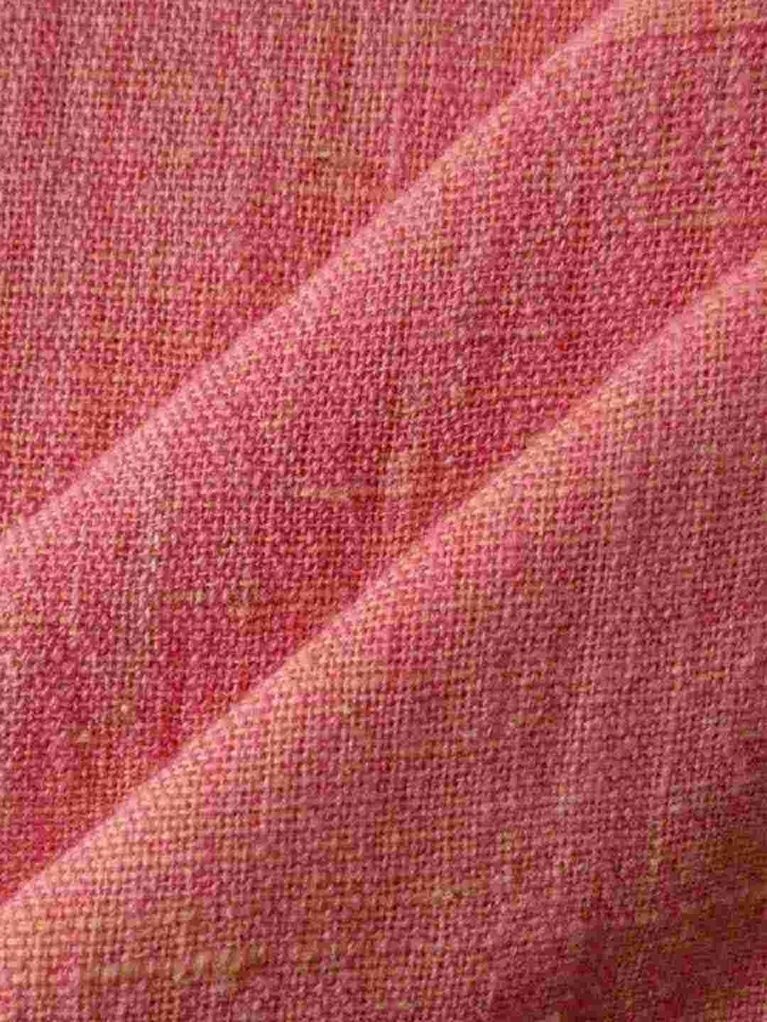 Peach yellow  handspun handwoven cotton fabric