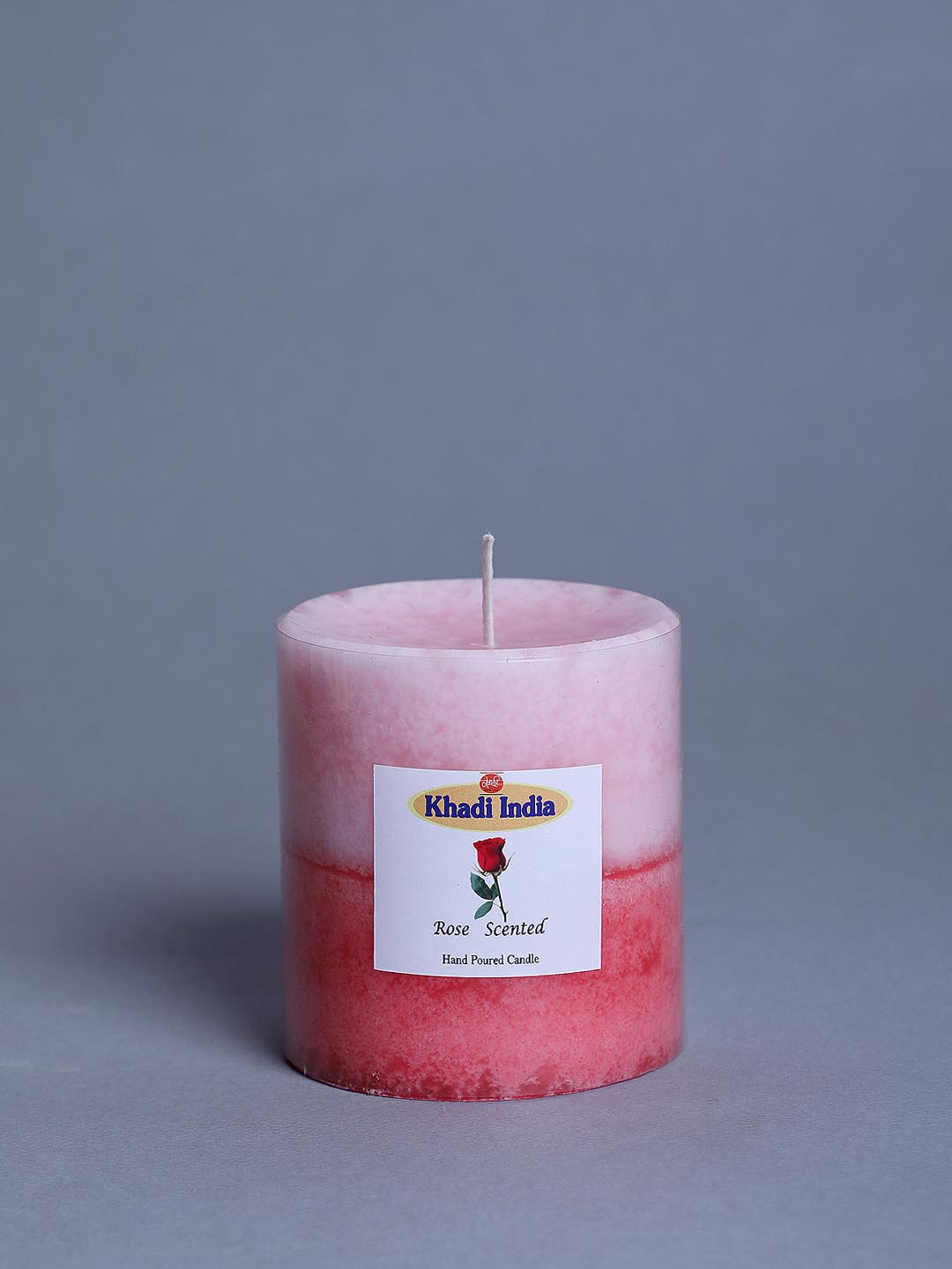 Rose Hand-Poured Scented Pillar Candles