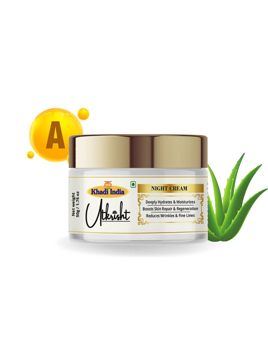 Utkrisht Khadi Night Cream Fight Fine Lines & Wrinkles with Powerful Natural Extracts- 50GM
