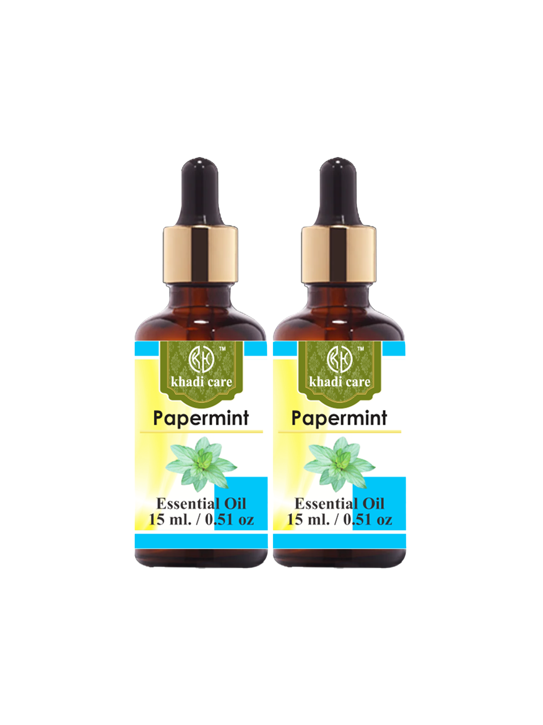 Khadi Care Herbal Peppermint Essential Oil (15ml) Pack of 2